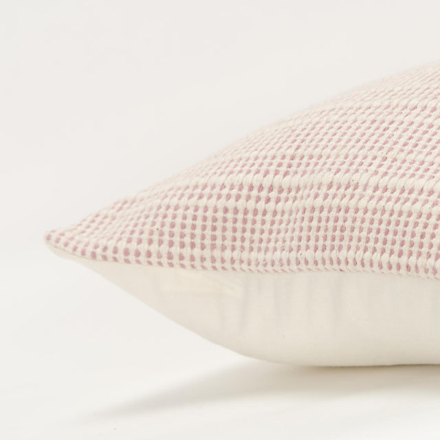 ELKJÆR PINK STRIPE MODERN INDUSTRIAL THROW PILLOW