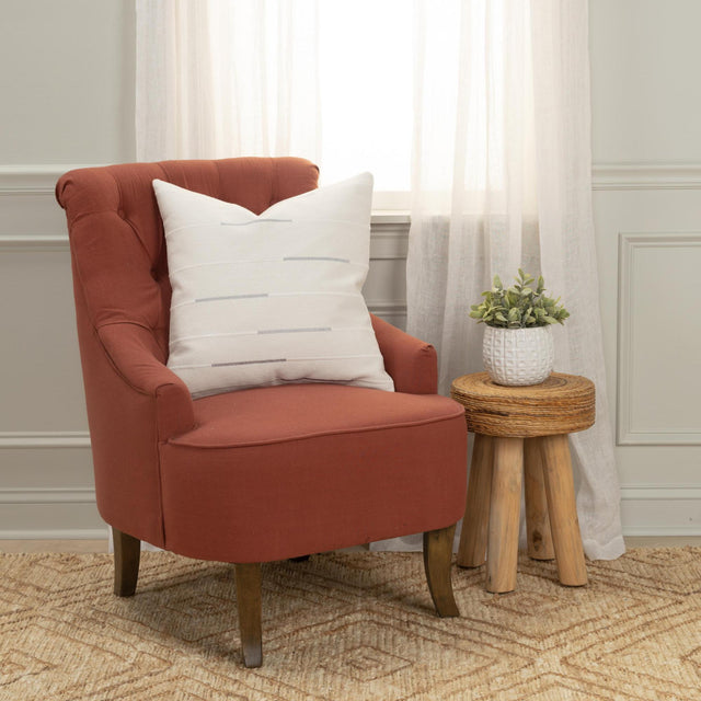 BIRK IVORY GEOMETRIC GLAM THROW PILLOW