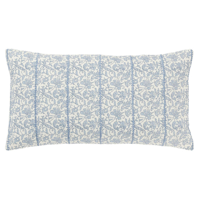 ABILDGAARD BLUE BOTANICAL MODERN FARMHOUSE THROW PILLOW
