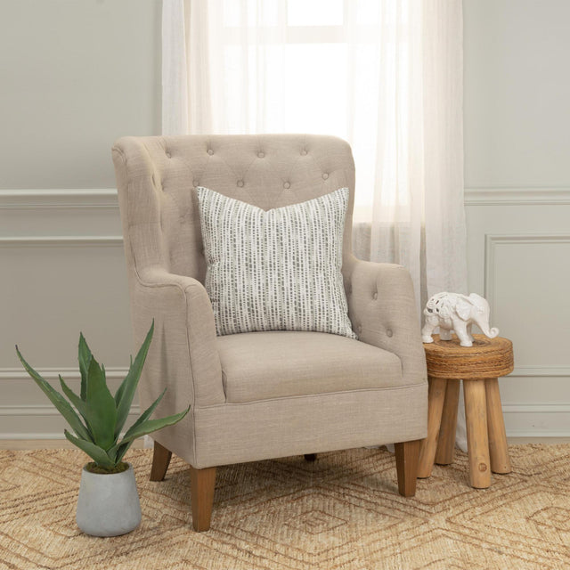 STOKHOLM IVORY ANIMAL SKIN MODERN FARMHOUSE THROW PILLOW