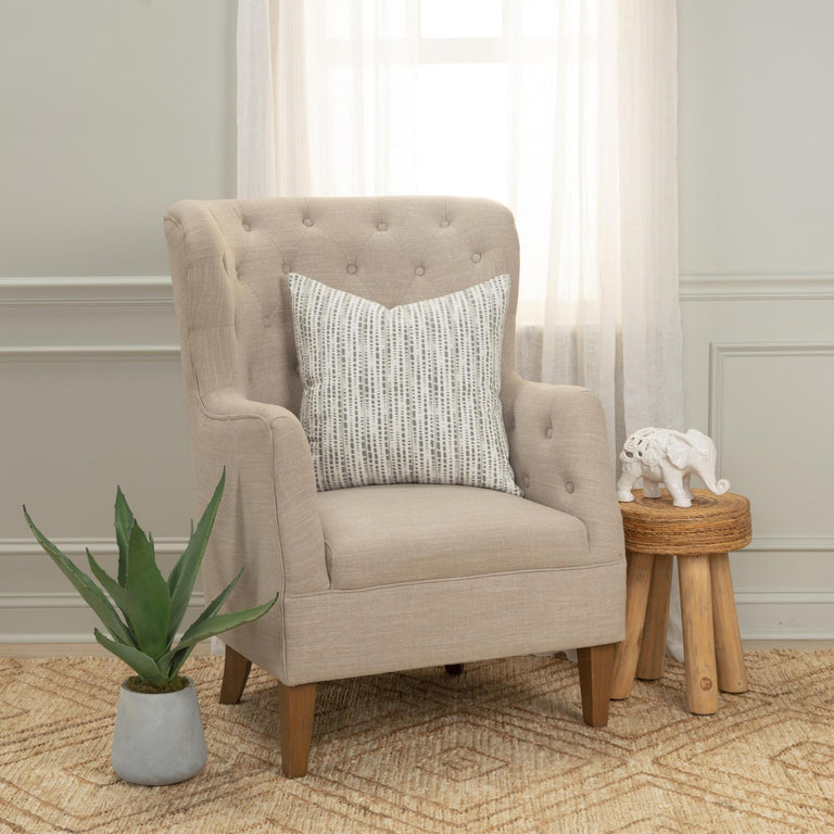 STOKHOLM IVORY ANIMAL SKIN MODERN FARMHOUSE THROW PILLOW