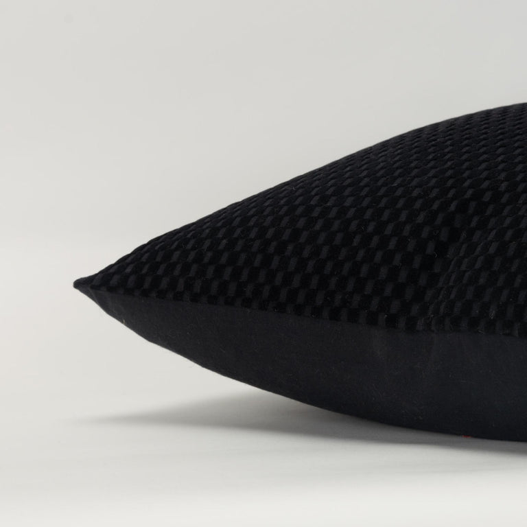 GRØNKJÆR BLACK SOLID MODERN INDUSTRIAL  THROW PILLOW