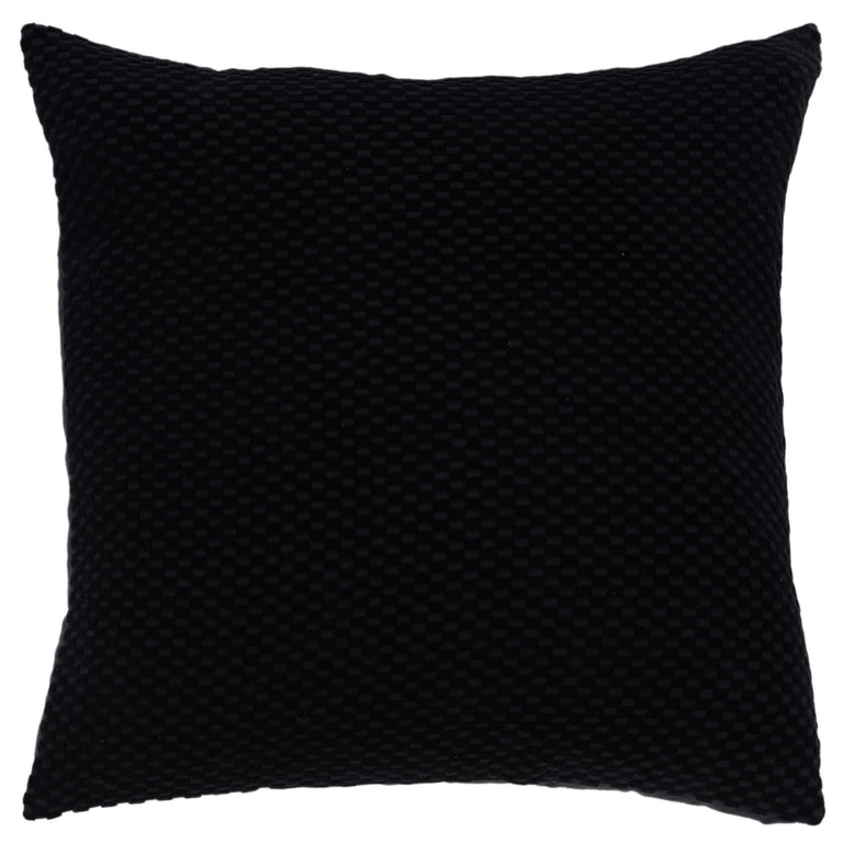GRØNKJÆR BLACK SOLID MODERN INDUSTRIAL  THROW PILLOW