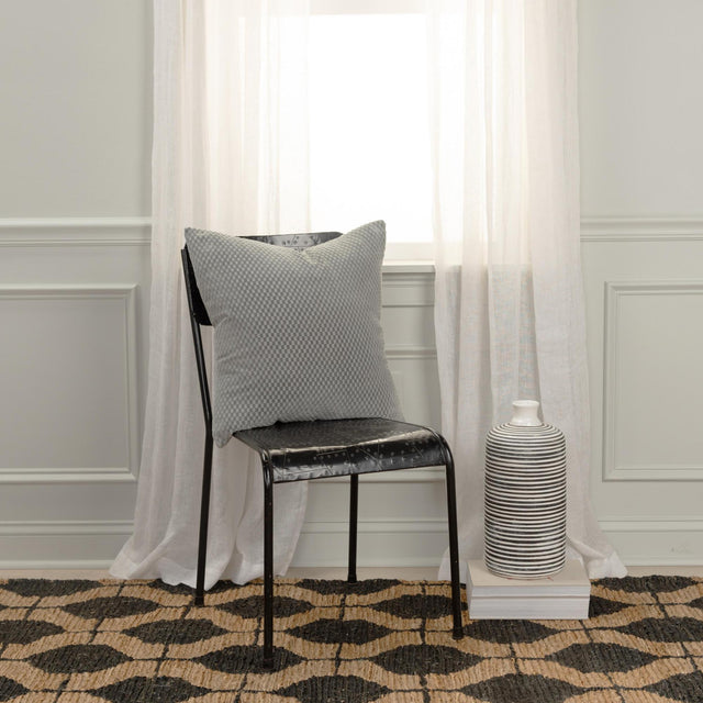 OTTO GREY SOLID MODERN INDUSTRIAL THROW PILLOW