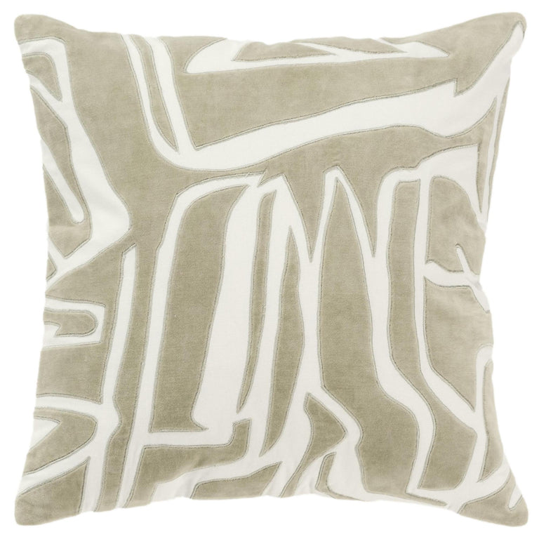 YILDIZ IVORY ABSTRACT GLAM THROW PILLOW