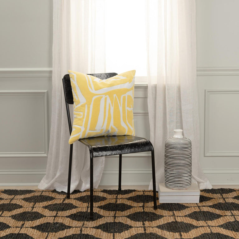 RØNN IVORY ABSTRACT GLAM THROW PILLOW