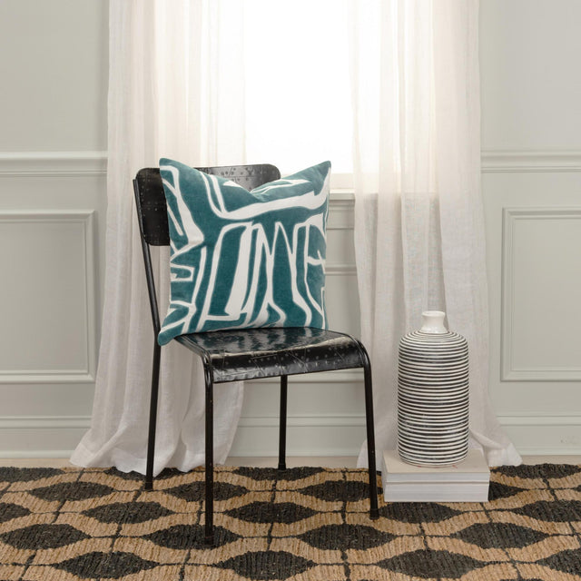 TØNDER IVORY ABSTRACT GLAM THROW PILLOW