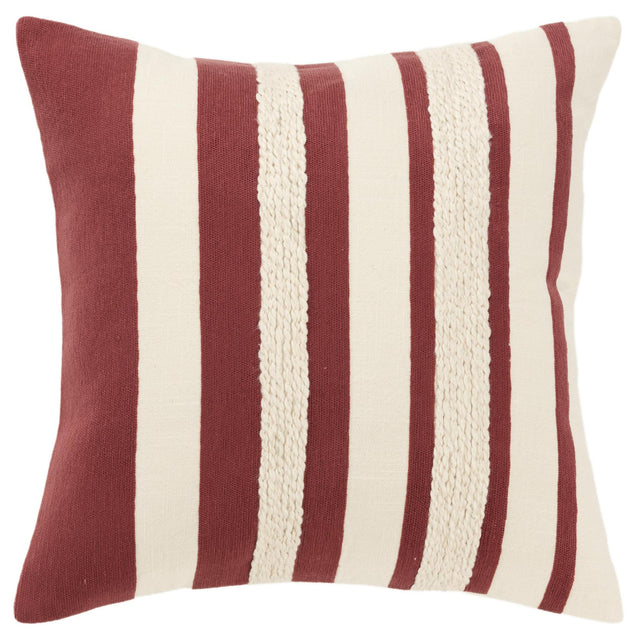 BLADT NATURAL STRIPE MODERN FARMHOUSE THROW PILLOW