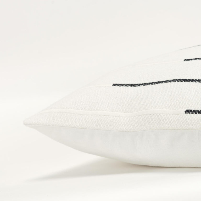 LAMBERTSEN IVORY GEOMETRIC GLAM THROW PILLOW