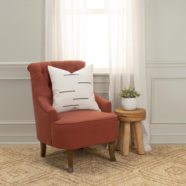 LAMBERTSEN IVORY GEOMETRIC GLAM THROW PILLOW