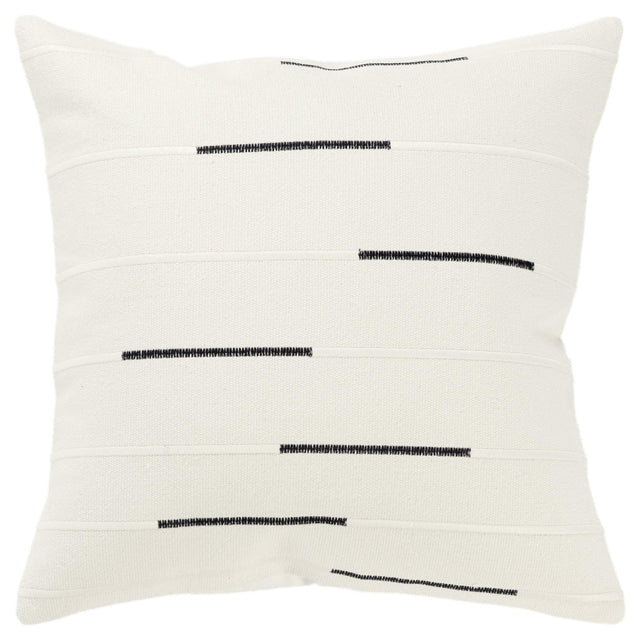 LAMBERTSEN IVORY GEOMETRIC GLAM THROW PILLOW