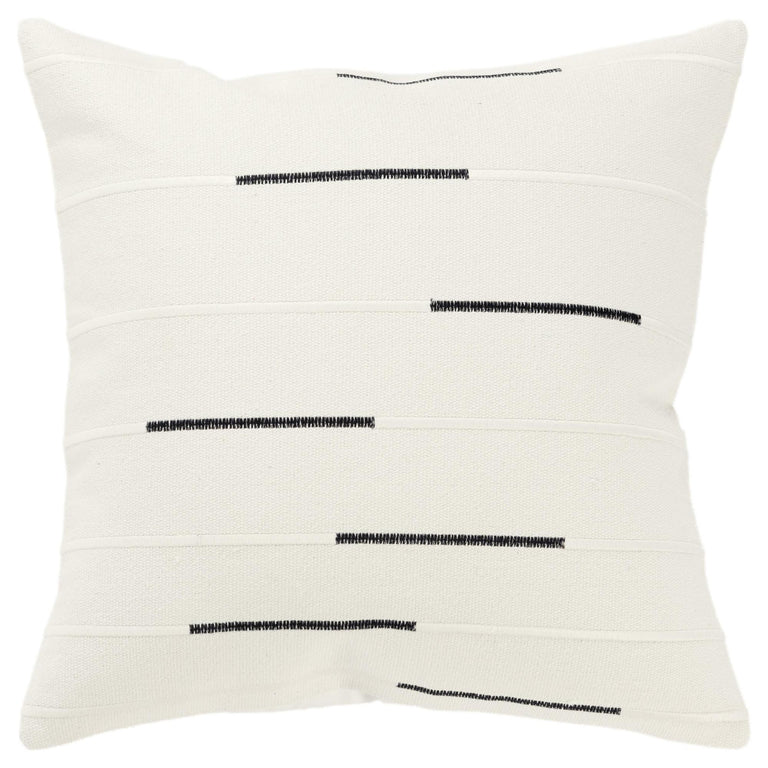 LAMBERTSEN IVORY GEOMETRIC GLAM THROW PILLOW