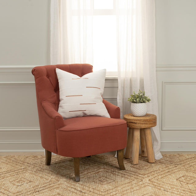 MEJER IVORY GEOMETRIC GLAM THROW PILLOW