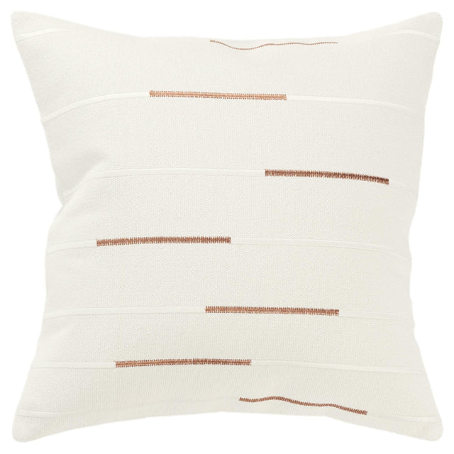 MEJER IVORY GEOMETRIC GLAM THROW PILLOW