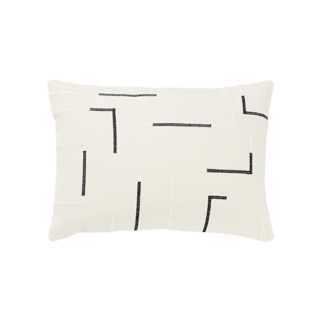 REIMER IVORY GEOMETRIC GLAM THROW PILLOW