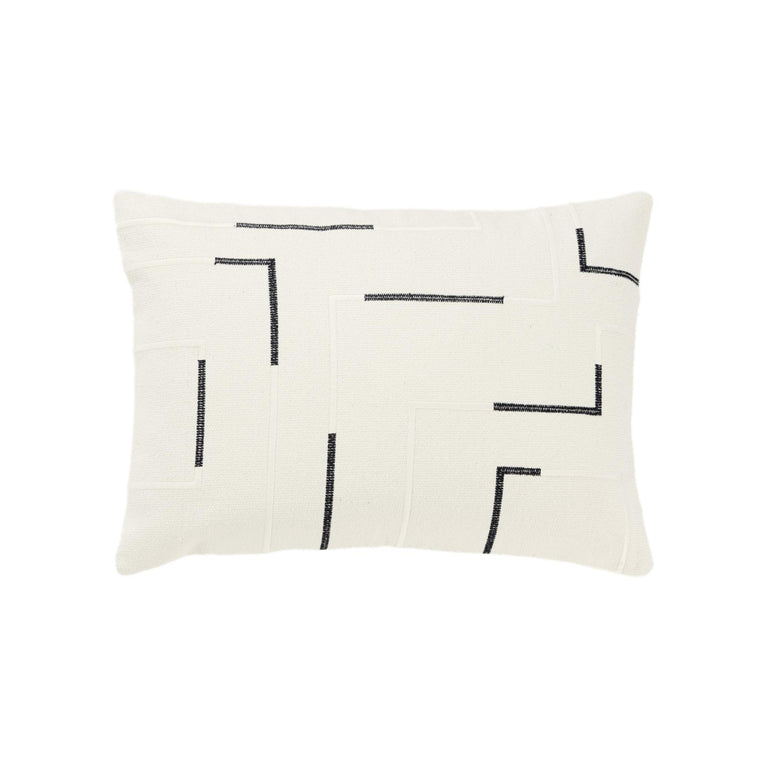 REIMER IVORY GEOMETRIC GLAM THROW PILLOW