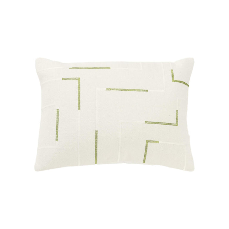 HØJBJERG GREEN GEOMETRIC GLAM THROW PILLOW