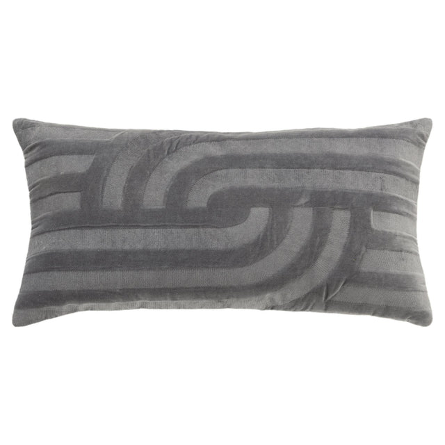 POLAT GREY ABSTRACT MODERN INDUSTRIAL THROW PILLOW