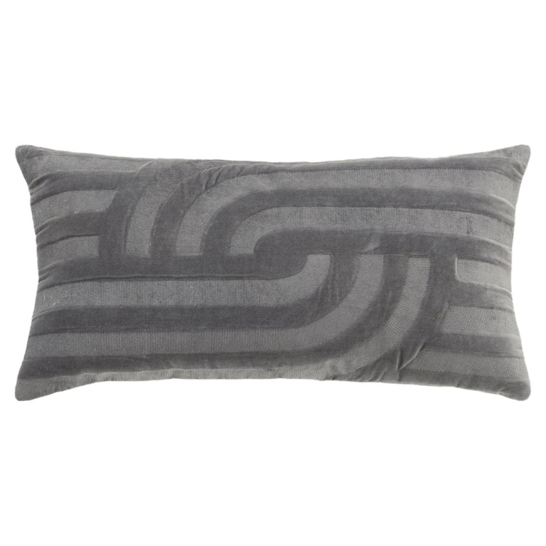 POLAT GREY ABSTRACT MODERN INDUSTRIAL  THROW PILLOW