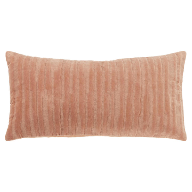 HANDBERG CORAL STRIPE MODERN INDUSTRIAL THROW PILLOW