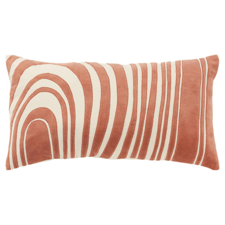 OHLSEN IVORY ABSTRACT MODERN INDUSTRIAL  THROW PILLOW