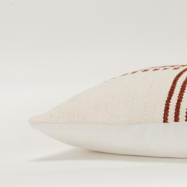 BENNEDSEN TERRA COTTA STRIPE MODERN INDUSTRIAL THROW PILLOW