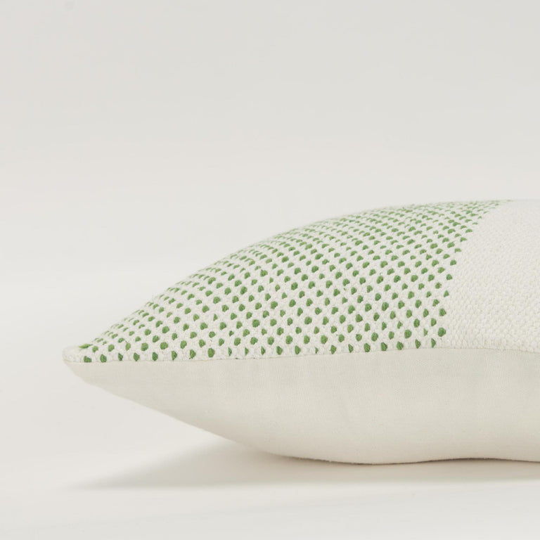 PETTERSSON GREEN COLOR BLOCK STRIPE MODERN INDUSTRIAL  THROW PILLOW