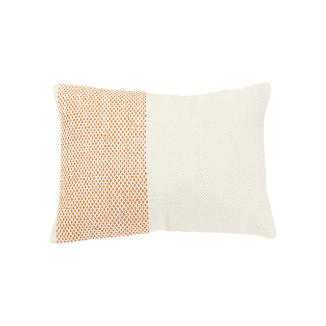 LAM ORANGE COLOR BLOCK STRIPE MODERN INDUSTRIAL THROW PILLOW