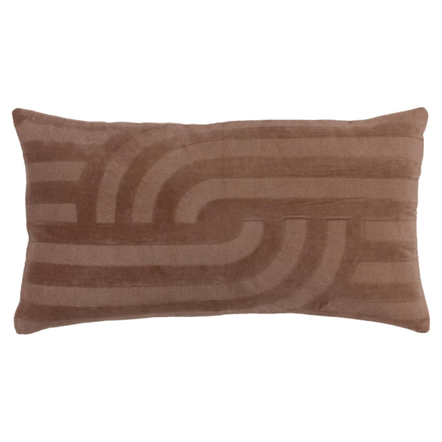 EMBORG BROWN ABSTRACT MODERN INDUSTRIAL THROW PILLOW