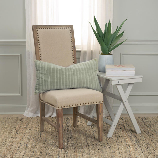 PAPE GREEN TRANSITIONAL MODERN INDUSTRIAL THROW PILLOW