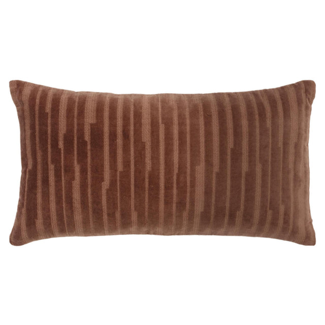 HUYNH COCOA BROWN TRANSITIONAL MODERN INDUSTRIAL THROW PILLOW