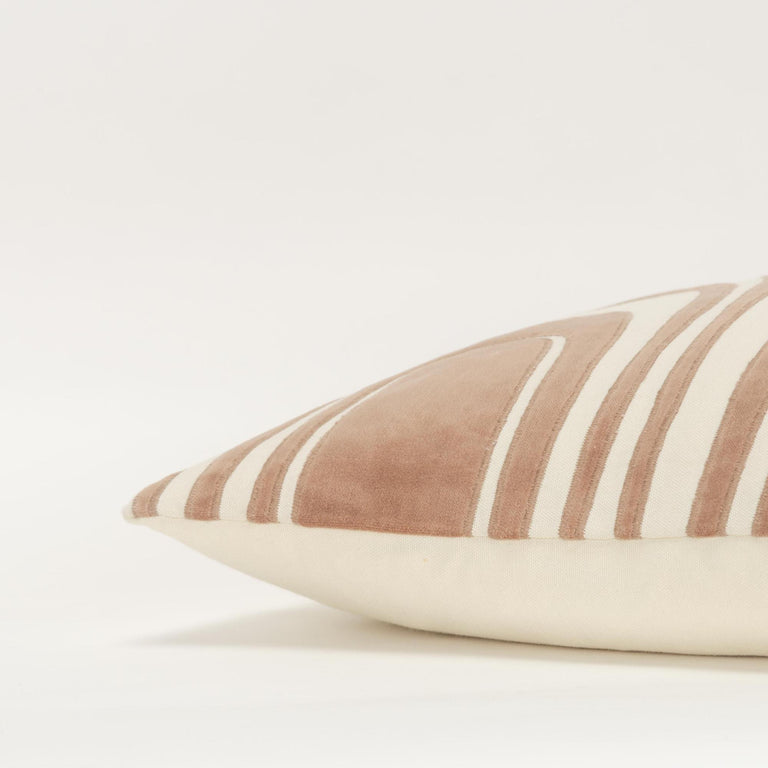 MOOS IVORY ABSTRACT MODERN INDUSTRIAL  THROW PILLOW