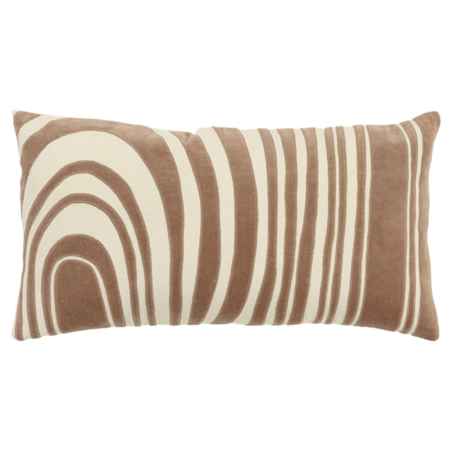 MOOS IVORY ABSTRACT MODERN INDUSTRIAL THROW PILLOW