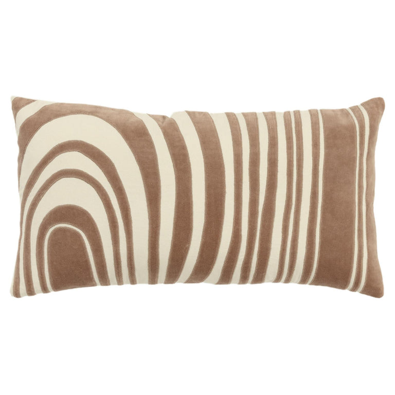 MOOS IVORY ABSTRACT MODERN INDUSTRIAL  THROW PILLOW