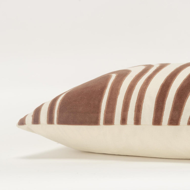 NYMANN IVORY ABSTRACT MODERN INDUSTRIAL  THROW PILLOW