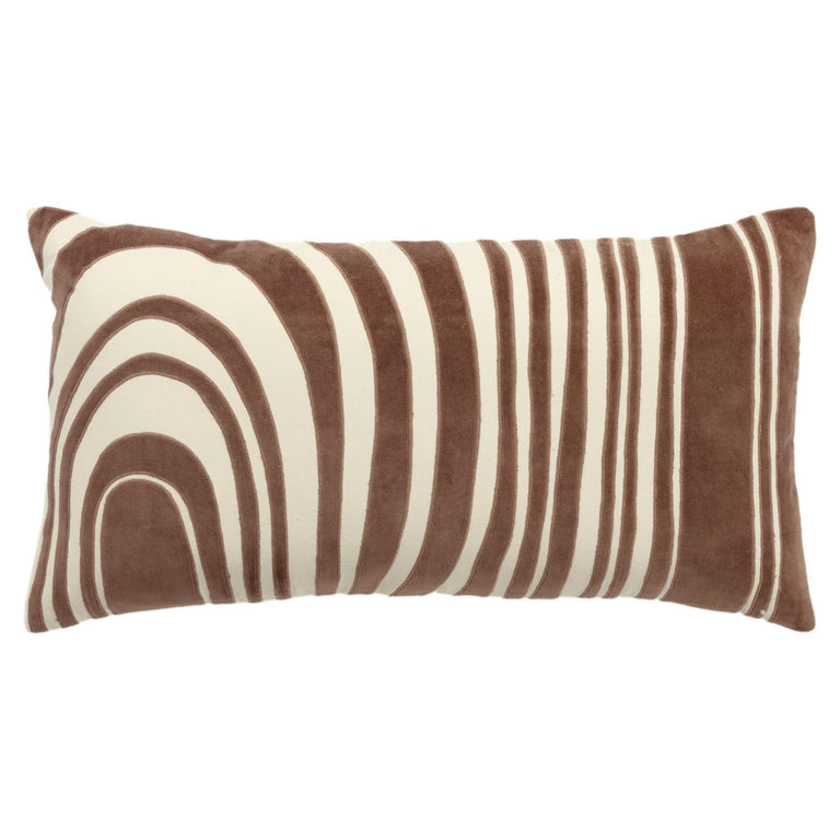NYMANN IVORY ABSTRACT MODERN INDUSTRIAL  THROW PILLOW