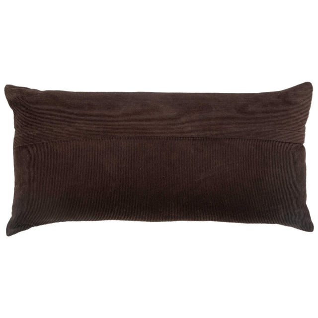 BREDAHL BROWN SOLID MODERN INDUSTRIAL THROW PILLOW