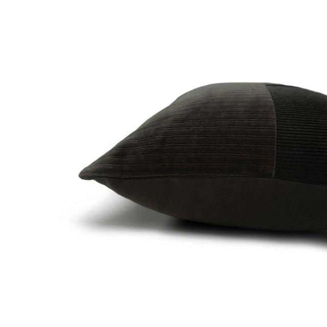 HASLUND GREY SOLID MODERN INDUSTRIAL THROW PILLOW