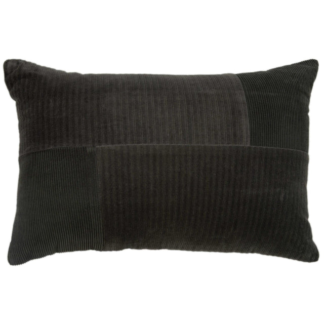 HASLUND GREY SOLID MODERN INDUSTRIAL THROW PILLOW