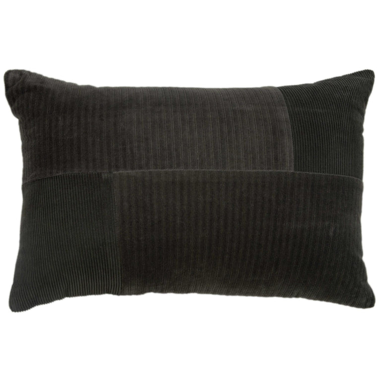 HASLUND GREY SOLID MODERN INDUSTRIAL  THROW PILLOW