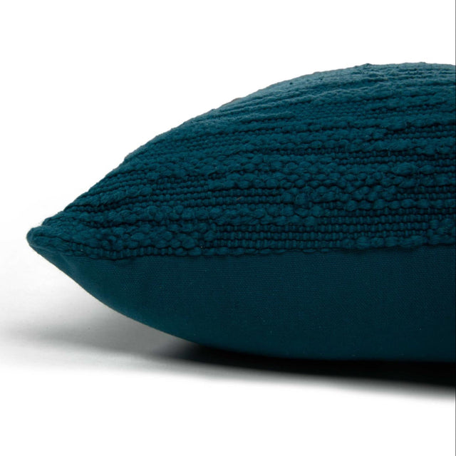 HALVORSEN BLUE SOLID MODERN INDUSTRIAL THROW PILLOW