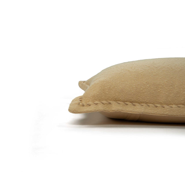 HEJLESEN LIGHT YELLOW SOLID MODERN INDUSTRIAL THROW PILLOW