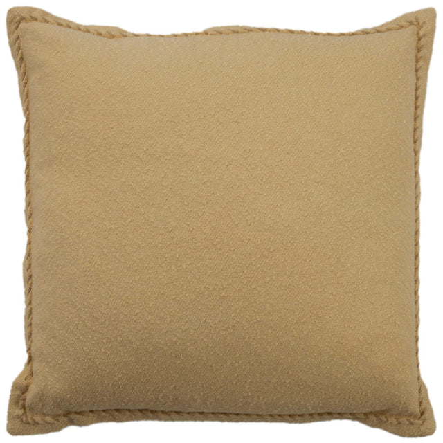 HEJLESEN LIGHT YELLOW SOLID MODERN INDUSTRIAL THROW PILLOW