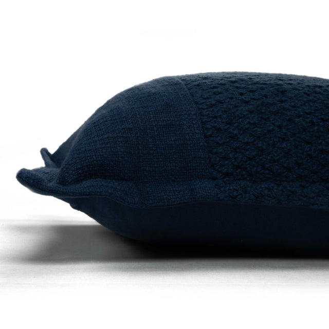 MUNKSGAARD BLUE SOLID MODERN INDUSTRIAL THROW PILLOW