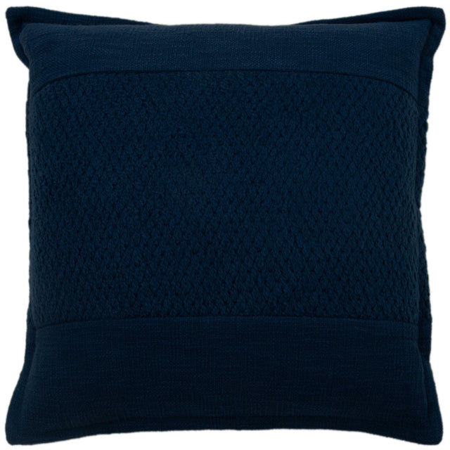 MUNKSGAARD BLUE SOLID MODERN INDUSTRIAL THROW PILLOW