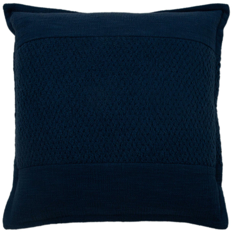 MUNKSGAARD BLUE SOLID MODERN INDUSTRIAL  THROW PILLOW