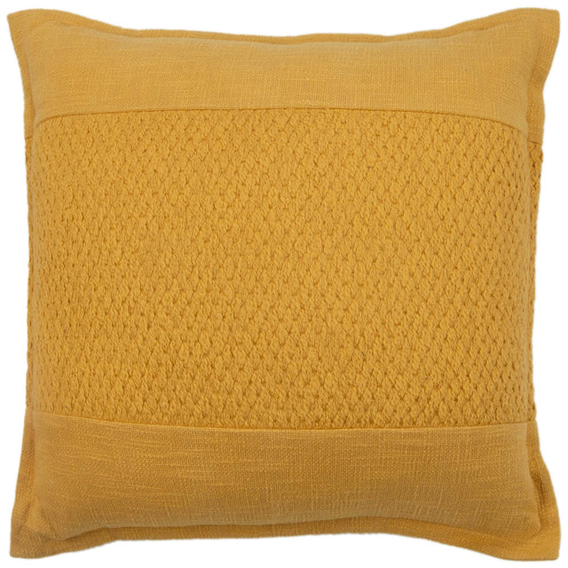 ALEXANDERSEN YELLOW SOLID MODERN INDUSTRIAL THROW PILLOW