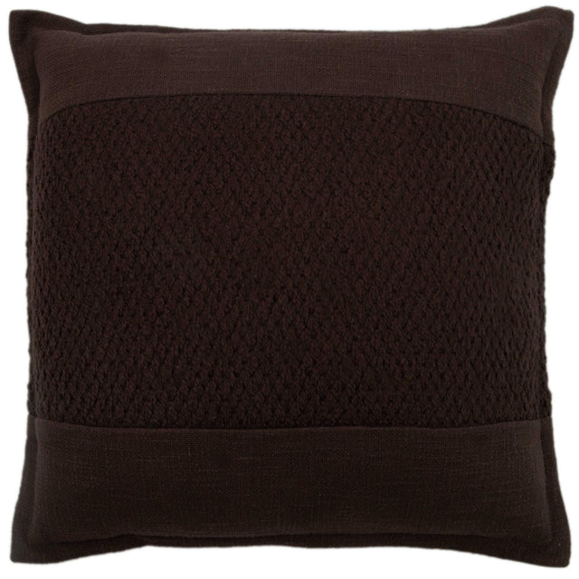 JUEL BROWN SOLID MODERN INDUSTRIAL THROW PILLOW
