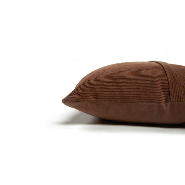 LYSGAARD BROWN SOLID MODERN INDUSTRIAL THROW PILLOW
