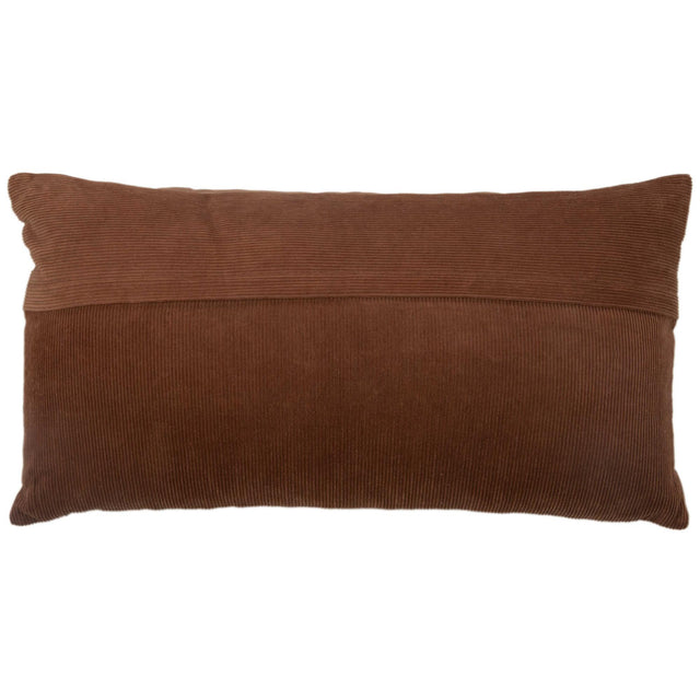 LYSGAARD BROWN SOLID MODERN INDUSTRIAL THROW PILLOW